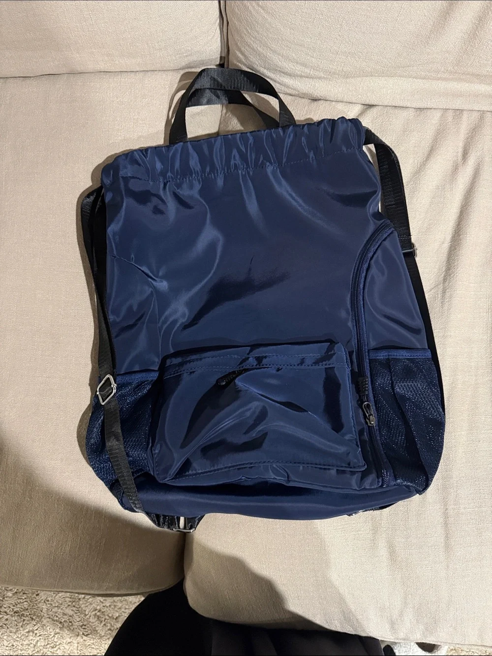 Navy Men’s Lightweight Nylon Backpack Sling
